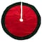 60" Red & Green Traditional Christmas Tree Skirt